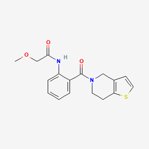 molecular formula C17H18N2O3S B5217316 N-[2-(6,7-dihydrothieno[3,2-c]pyridin-5(4H)-ylcarbonyl)phenyl]-2-methoxyacetamide 