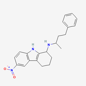 molecular formula C22H25N3O2 B5217353 N-(1-methyl-3-phenylpropyl)-6-nitro-2,3,4,9-tetrahydro-1H-carbazol-1-amine 