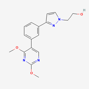 molecular formula C17H18N4O3 B5217371 2-{3-[3-(2,4-dimethoxy-5-pyrimidinyl)phenyl]-1H-pyrazol-1-yl}ethanol 