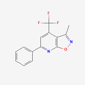molecular formula C14H9F3N2O B5217374 3-methyl-6-phenyl-4-(trifluoromethyl)isoxazolo[5,4-b]pyridine CAS No. 380419-66-9