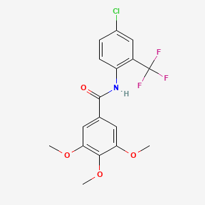 molecular formula C17H15ClF3NO4 B5217379 N-[4-chloro-2-(trifluoromethyl)phenyl]-3,4,5-trimethoxybenzamide 