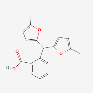 molecular formula C18H16O4 B5217404 2-[bis(5-methyl-2-furyl)methyl]benzoic acid CAS No. 352540-52-4