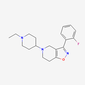 molecular formula C19H24FN3O B5217412 5-(1-ethyl-4-piperidinyl)-3-(2-fluorophenyl)-4,5,6,7-tetrahydroisoxazolo[4,5-c]pyridine 