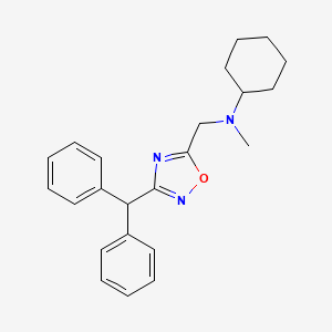 molecular formula C23H27N3O B5217426 N-{[3-(diphenylmethyl)-1,2,4-oxadiazol-5-yl]methyl}-N-methylcyclohexanamine 
