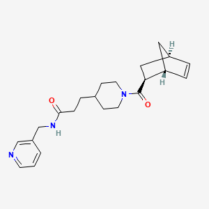 molecular formula C22H29N3O2 B5217429 3-[1-[(1R,2S,4R)-bicyclo[2.2.1]hept-5-ene-2-carbonyl]piperidin-4-yl]-N-(pyridin-3-ylmethyl)propanamide 