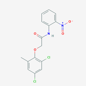 molecular formula C15H12Cl2N2O4 B5217489 2-(2,4-dichloro-6-methylphenoxy)-N-(2-nitrophenyl)acetamide 