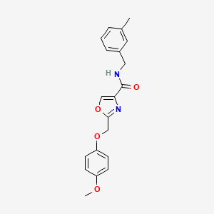 molecular formula C20H20N2O4 B5217503 2-[(4-methoxyphenoxy)methyl]-N-(3-methylbenzyl)-1,3-oxazole-4-carboxamide 