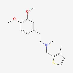 molecular formula C17H23NO2S B5217506 2-(3,4-dimethoxyphenyl)-N-methyl-N-[(3-methyl-2-thienyl)methyl]ethanamine 