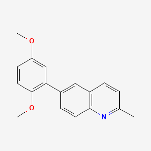 molecular formula C18H17NO2 B5217525 6-(2,5-dimethoxyphenyl)-2-methylquinoline trifluoroacetate 