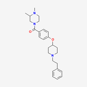molecular formula C26H35N3O2 B5217533 1,2-dimethyl-4-(4-{[1-(2-phenylethyl)-4-piperidinyl]oxy}benzoyl)piperazine 