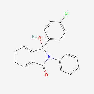 molecular formula C20H14ClNO2 B5217551 3-(4-chlorophenyl)-3-hydroxy-2-phenyl-1-isoindolinone 