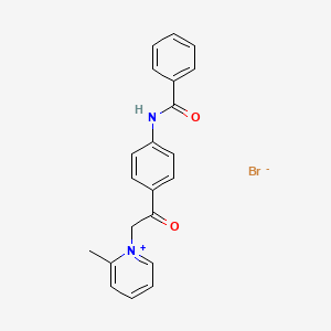 molecular formula C21H19BrN2O2 B5217562 1-{2-[4-(benzoylamino)phenyl]-2-oxoethyl}-2-methylpyridinium bromide 
