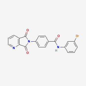 molecular formula C20H12BrN3O3 B5217574 N-(3-bromophenyl)-4-(5,7-dioxo-5,7-dihydro-6H-pyrrolo[3,4-b]pyridin-6-yl)benzamide 
