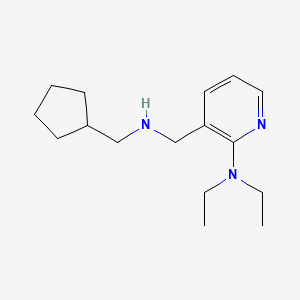 molecular formula C16H27N3 B5217585 3-{[(cyclopentylmethyl)amino]methyl}-N,N-diethyl-2-pyridinamine 