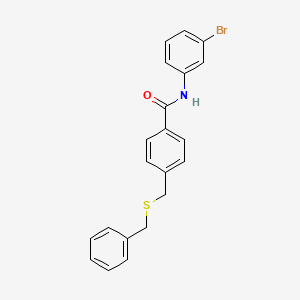 molecular formula C21H18BrNOS B5217589 4-[(benzylthio)methyl]-N-(3-bromophenyl)benzamide 