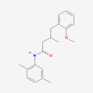 molecular formula C20H25NO2 B5217637 N-(2,5-dimethylphenyl)-4-(2-methoxyphenyl)-3-methylbutanamide 
