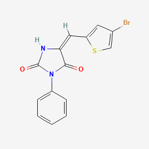molecular formula C14H9BrN2O2S B5217663 5-[(4-bromo-2-thienyl)methylene]-3-phenyl-2,4-imidazolidinedione 