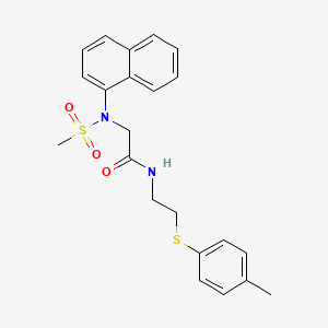 molecular formula C22H24N2O3S2 B5217686 N~1~-{2-[(4-methylphenyl)thio]ethyl}-N~2~-(methylsulfonyl)-N~2~-1-naphthylglycinamide 