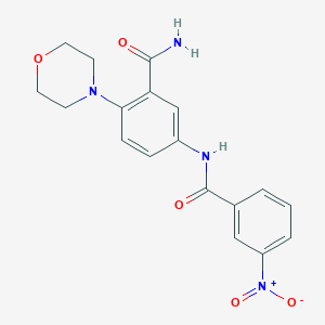 molecular formula C18H18N4O5 B5217728 2-(4-morpholinyl)-5-[(3-nitrobenzoyl)amino]benzamide 