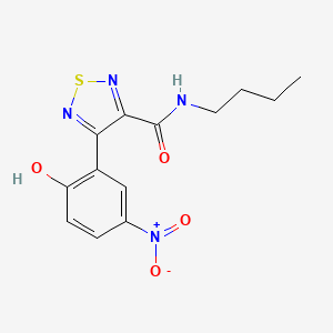 molecular formula C13H14N4O4S B5217759 N-butyl-4-(2-hydroxy-5-nitrophenyl)-1,2,5-thiadiazole-3-carboxamide 
