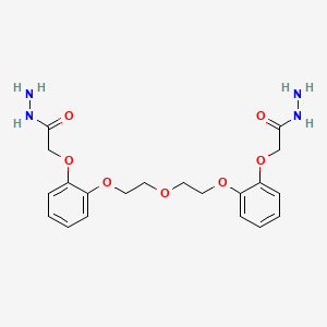 molecular formula C20H26N4O7 B5217766 2,2'-[oxybis(2,1-ethanediyloxy-2,1-phenyleneoxy)]diacetohydrazide 