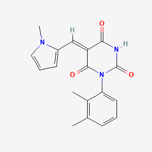 molecular formula C18H17N3O3 B5217770 1-(2,3-dimethylphenyl)-5-[(1-methyl-1H-pyrrol-2-yl)methylene]-2,4,6(1H,3H,5H)-pyrimidinetrione 