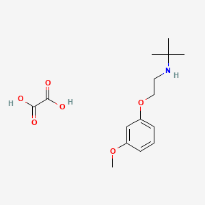 molecular formula C15H23NO6 B5217771 N-[2-(3-methoxyphenoxy)ethyl]-2-methyl-2-propanamine oxalate 