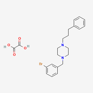 molecular formula C22H27BrN2O4 B5217778 1-(3-bromobenzyl)-4-(3-phenylpropyl)piperazine oxalate 