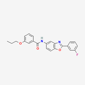 molecular formula C23H19FN2O3 B5217798 N-[2-(3-fluorophenyl)-1,3-benzoxazol-5-yl]-3-propoxybenzamide 