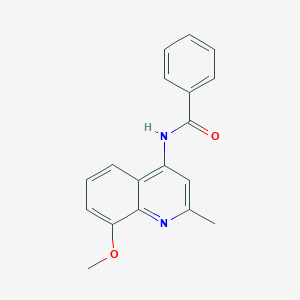 molecular formula C18H16N2O2 B5217863 N-(8-methoxy-2-methyl-4-quinolinyl)benzamide 