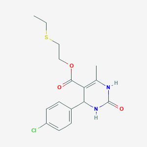 2-(ethylthio)ethyl 4-(4-chlorophenyl)-6-methyl-2-oxo-1,2,3,4-tetrahydro-5-pyrimidinecarboxylate