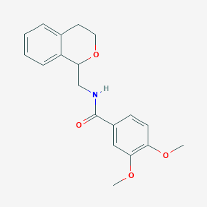 molecular formula C19H21NO4 B5217915 N-(3,4-dihydro-1H-isochromen-1-ylmethyl)-3,4-dimethoxybenzamide 