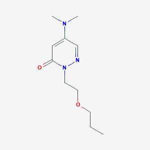 molecular formula C11H19N3O2 B5217920 5-(dimethylamino)-2-(2-propoxyethyl)-3(2H)-pyridazinone 