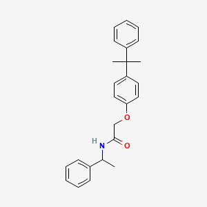 molecular formula C25H27NO2 B5218027 2-[4-(1-methyl-1-phenylethyl)phenoxy]-N-(1-phenylethyl)acetamide 
