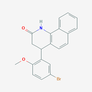 molecular formula C20H16BrNO2 B5218041 4-(5-bromo-2-methoxyphenyl)-3,4-dihydrobenzo[h]quinolin-2(1H)-one 