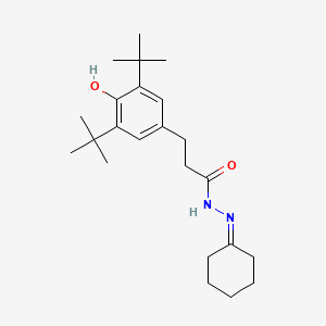molecular formula C23H36N2O2 B5218052 N'-cyclohexylidene-3-(3,5-di-tert-butyl-4-hydroxyphenyl)propanohydrazide 