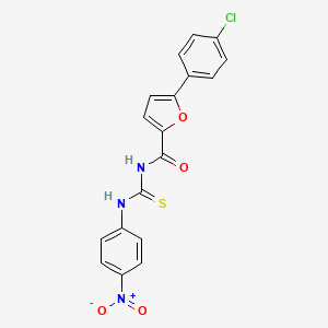 molecular formula C18H12ClN3O4S B5218077 5-(4-chlorophenyl)-N-{[(4-nitrophenyl)amino]carbonothioyl}-2-furamide 