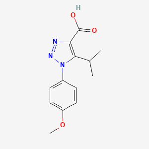 molecular formula C13H15N3O3 B5218114 5-isopropyl-1-(4-methoxyphenyl)-1H-1,2,3-triazole-4-carboxylic acid 