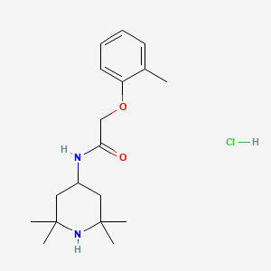 molecular formula C18H29ClN2O2 B5218123 2-(2-methylphenoxy)-N-(2,2,6,6-tetramethyl-4-piperidinyl)acetamide hydrochloride 