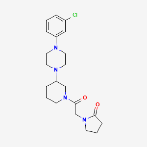 1-(2-{3-[4-(3-chlorophenyl)-1-piperazinyl]-1-piperidinyl}-2-oxoethyl)-2-pyrrolidinone
