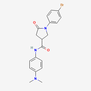 1-(4-bromophenyl)-N-[4-(dimethylamino)phenyl]-5-oxo-3-pyrrolidinecarboxamide