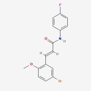 molecular formula C16H13BrFNO2 B5218185 3-(5-bromo-2-methoxyphenyl)-N-(4-fluorophenyl)acrylamide 