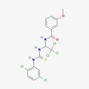 3-methoxy-N-[2,2,2-trichloro-1-({[(2,5-dichlorophenyl)amino]carbonothioyl}amino)ethyl]benzamide