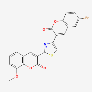 molecular formula C22H12BrNO5S B5218200 6-bromo-3-[2-(8-methoxy-2-oxo-2H-chromen-3-yl)-1,3-thiazol-4-yl]-2H-chromen-2-one CAS No. 5941-99-1