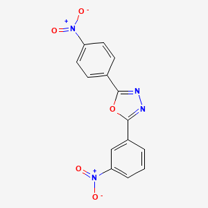 molecular formula C14H8N4O5 B5218220 2-(3-nitrophenyl)-5-(4-nitrophenyl)-1,3,4-oxadiazole 