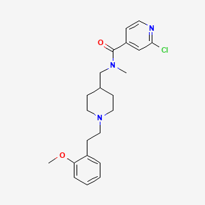 molecular formula C22H28ClN3O2 B5218225 2-chloro-N-({1-[2-(2-methoxyphenyl)ethyl]-4-piperidinyl}methyl)-N-methylisonicotinamide 