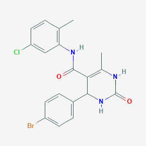 molecular formula C19H17BrClN3O2 B5218241 4-(4-bromophenyl)-N-(5-chloro-2-methylphenyl)-6-methyl-2-oxo-1,2,3,4-tetrahydro-5-pyrimidinecarboxamide 