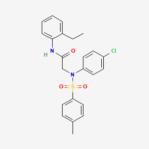 molecular formula C23H23ClN2O3S B5218245 N~2~-(4-chlorophenyl)-N~1~-(2-ethylphenyl)-N~2~-[(4-methylphenyl)sulfonyl]glycinamide 