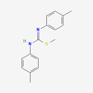 molecular formula C16H18N2S B5218281 methyl N,N'-bis(4-methylphenyl)imidothiocarbamate 