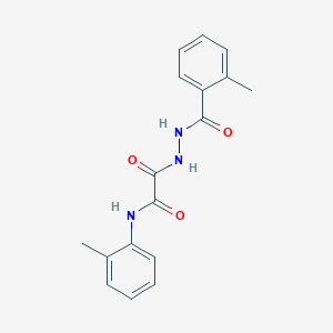 molecular formula C17H17N3O3 B5218292 2-[2-(2-methylbenzoyl)hydrazino]-N-(2-methylphenyl)-2-oxoacetamide 